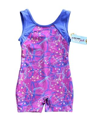 NWT Cat & Jack Dance Gymnastics - Pink Purple Abstract Leotard 6/7